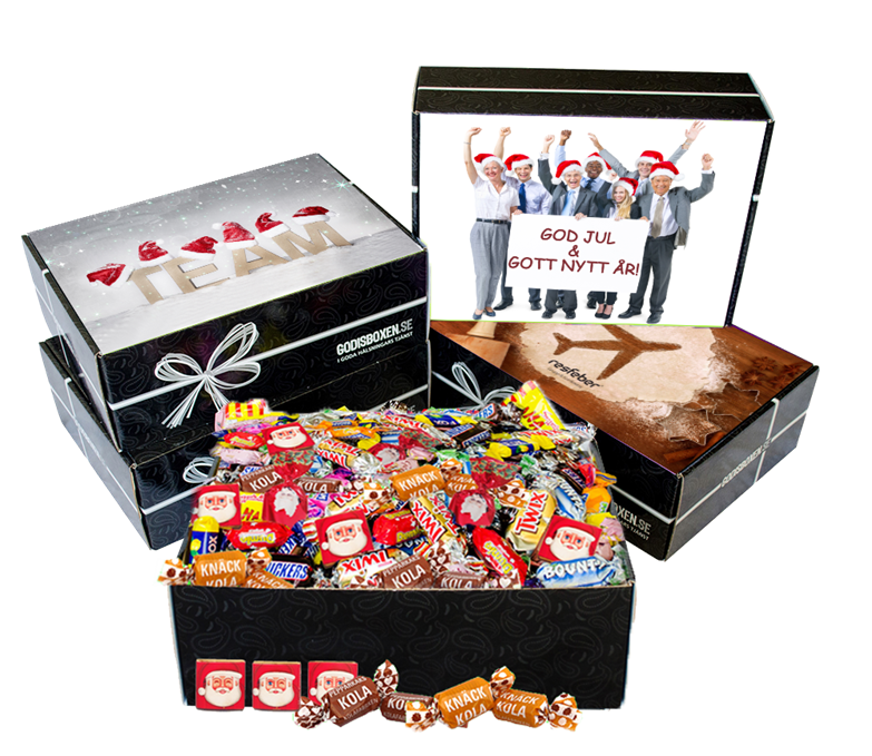Julklappar till kunder och anställda Godisboxen.se